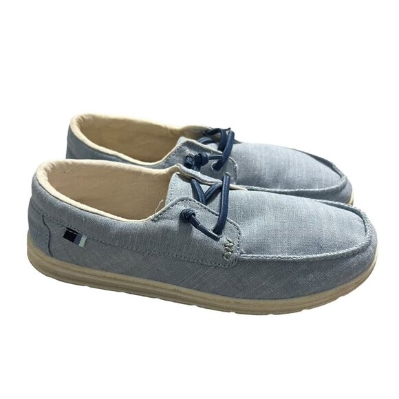 Cat & Jack Sz 3 Blue Boat Shoes - Picture 3 of 7